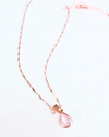 Drop Crystal Rosegold Chain Pendant