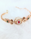 Oval Pendant Golden Rajwadi Bracelet