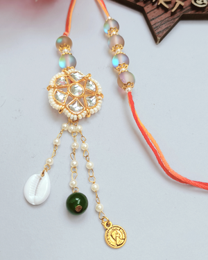 Aura  Beads Couple Rakhi