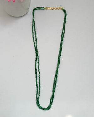 Green Hydrobead Mala (2 Layer) 18 inch