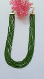 Green 5 Layer Crystal Mala