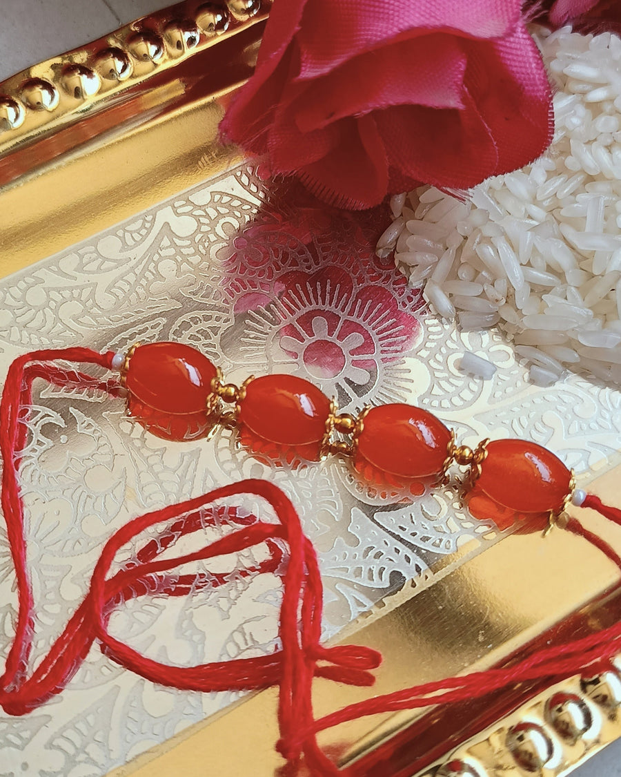 Oval Beads Rakhi