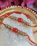 Red Beads Rakhi (2 Piece)