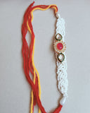 Sead Beads Kundan Rakhi For Bhai Or Bhabhi