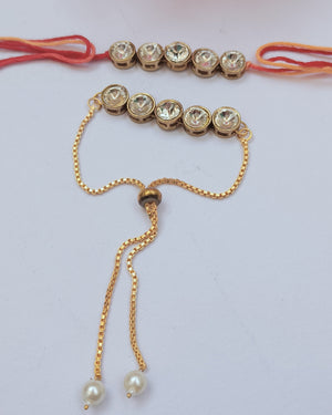 Castin Kundan Couple Rakhi