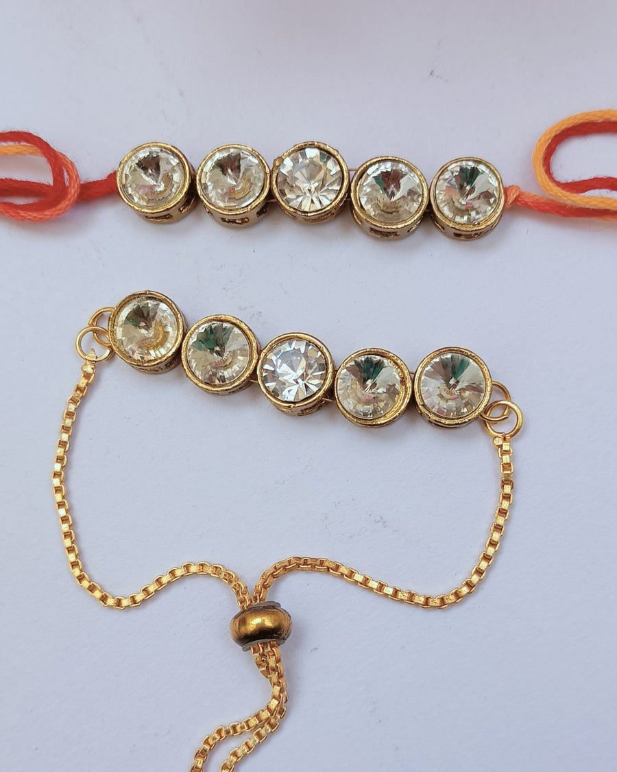 Castin Kundan Couple Rakhi