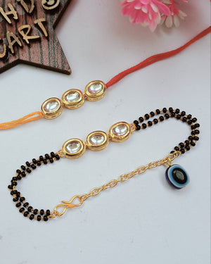 Kundan Couple Rakhi