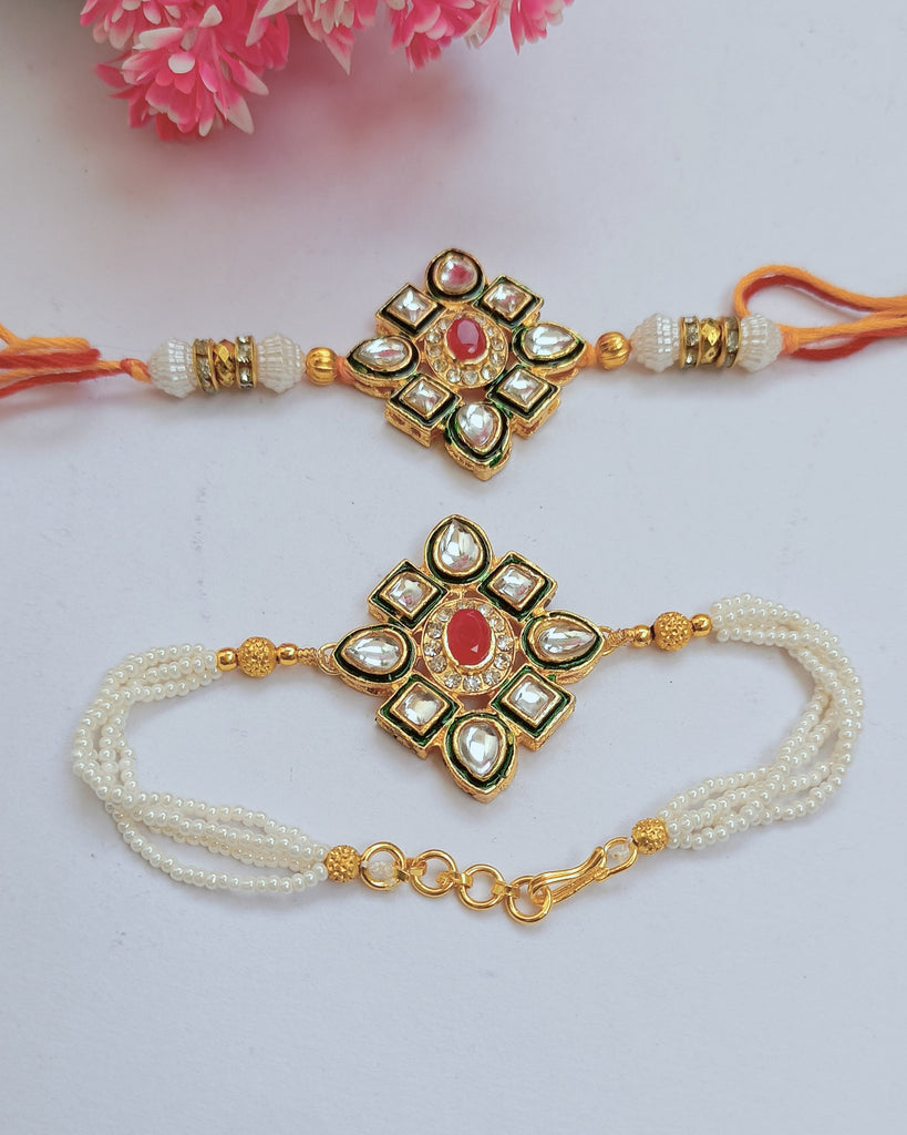 Kundan Couple Rakhi