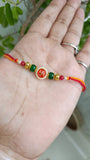 Red Swastik Rakhi Combo