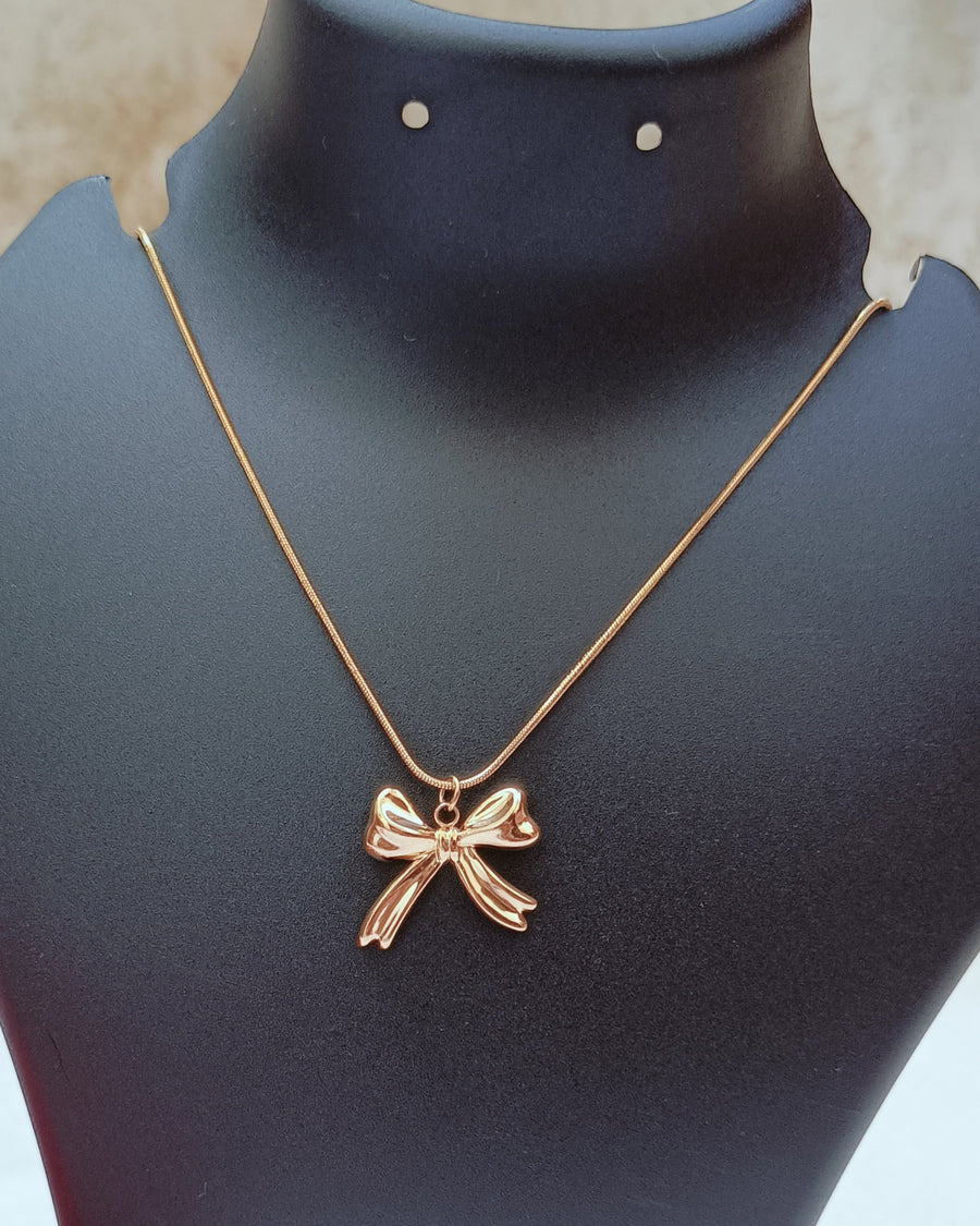 Anti Turnish Bow Pendant Chain