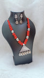 Red Silver Cowrie Cotton Set