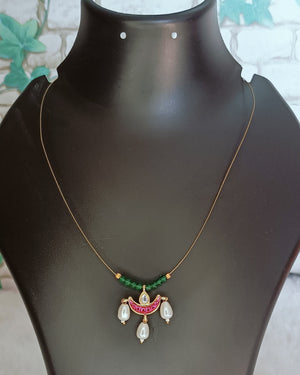 Invisible Chain kundan Pendant