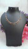 Double Tone Heart Tanmaniya Chain (Rosegold Silver)