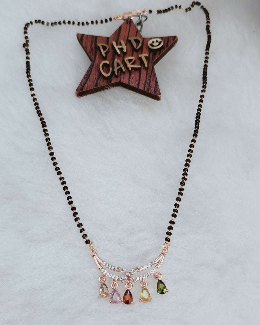 Rosegold Multi Daimond Mangalsutra