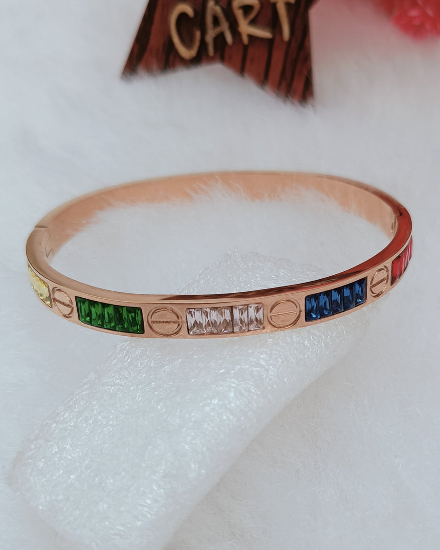 Multi Stone Rosegold Bracelet
