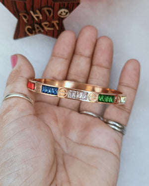 Multi Stone Rosegold Bracelet
