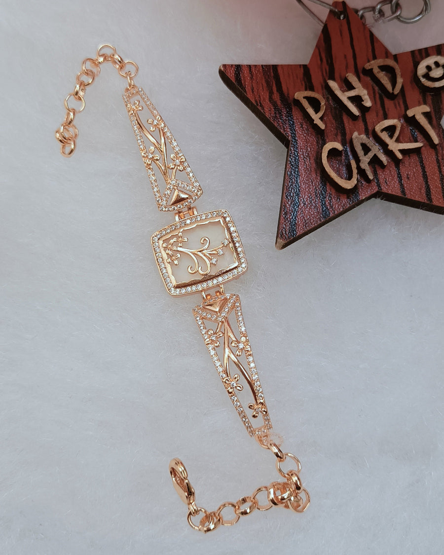 MOP Rosegold Bracelet With Daimond