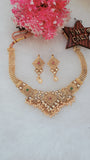 Golden Choker Set Square Pendant