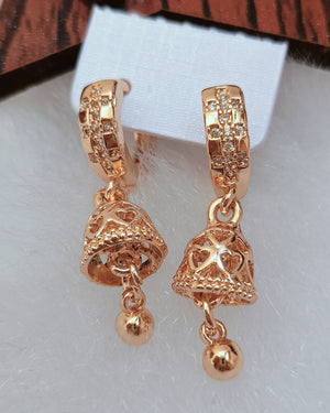 Plus Daimond Dull Hoop Earring
