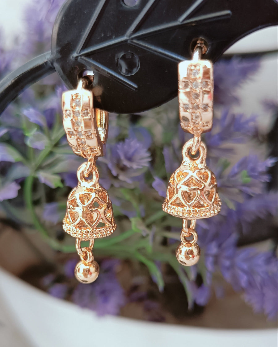 Plus Daimond Dull Hoop Earring