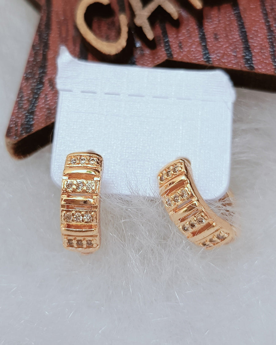 Sequence Daimond Hoop Earring