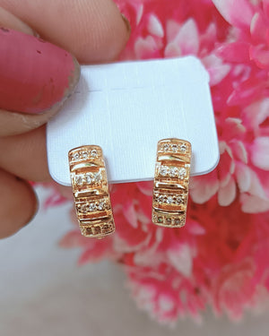 Sequence Daimond Hoop Earring