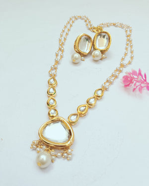 Kundan Ganthanmala Pendant Set With Pearl