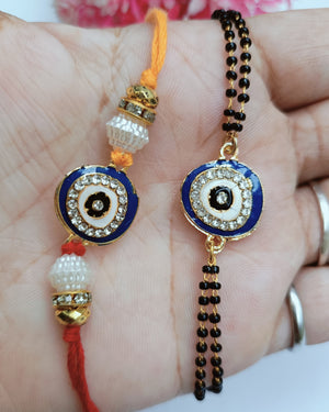 Evil Eye Couple Rakhi Set