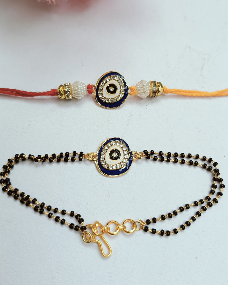 Evil Eye Couple Rakhi Set