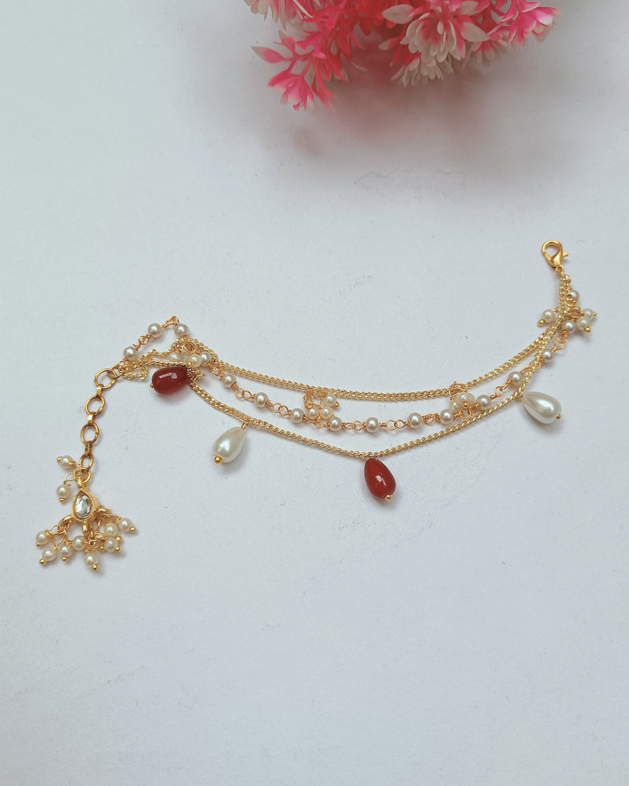 Golden Chain Beads Bracelet